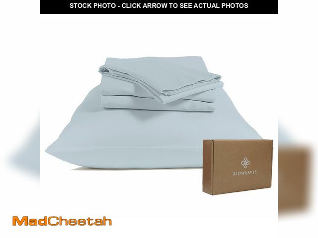 Lot 74-12970000 - Bioweaves 100% Organic Cotton Sheets, 300 Thread Count 4-Piece GOTS Certified Bed Sheet Set Fits Mat...