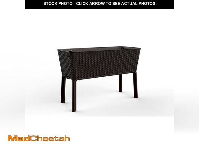Lot 74-14115402 - Keter Splendor 29.8 in. H x 44.9 in. W Anthracite Raised Garden Bed - UNUSED