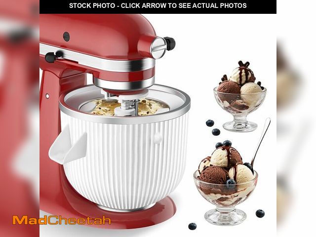 Lot 74-13949608 - Ezato Ice Cream Maker Attachment for KitchenAid, Fits KitchenAid 4.5/5QT &amp; 6QT Mixers, Frozen Ic...