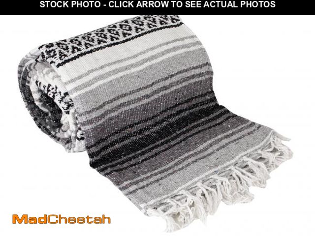 Lot 74-11745094 - Canyon Creek Authentic Mexican Yoga Falsa Blanket (Grey) - UNUSED