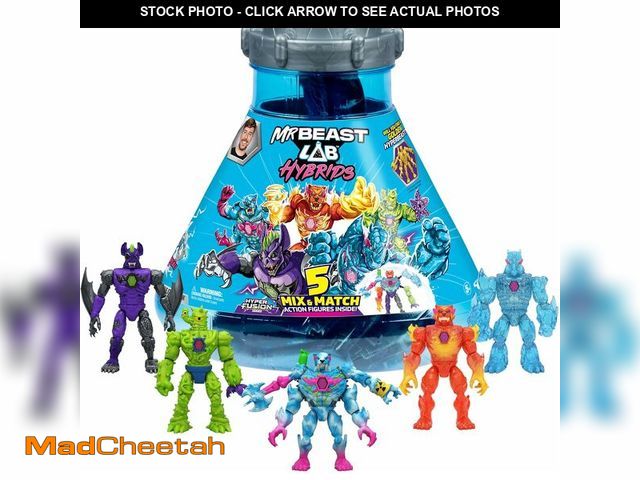 Lot 74-12664517 - MRBEAST LAB Hybrids Mega Pack, Reveal Different Hybrid Parts to Create 5 Mix &amp; Match Action Figu...