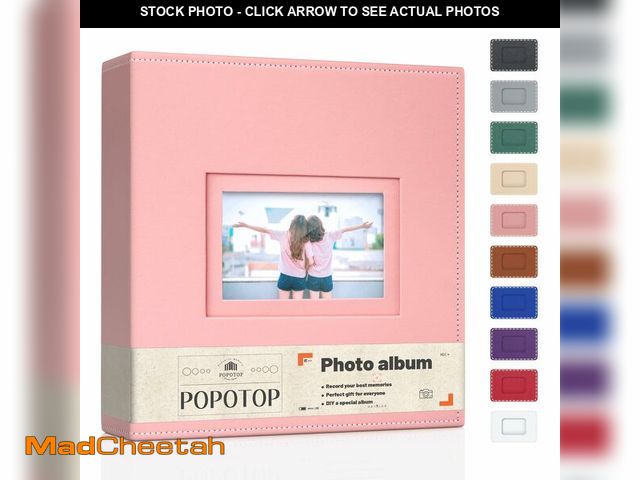 Lot 74-14212549 - Popotop Photo Album 4x6 300 Pockets with Leather Hardcover Cover, Small Photo Album Holder Book with...