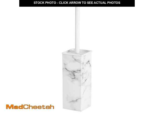 Lot 74-14211182 - mDesign Steel Square Modern Toilet Bowl Brush and Holder for Bathroom Storage and Organization, Comp...