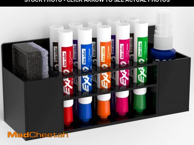 Lot 74-12307601 - HBlife Acrylic Magnetic Dry Erase Marker Holder for Whiteboard, Wall Mount 10 Slots Magnet Pen Penci...