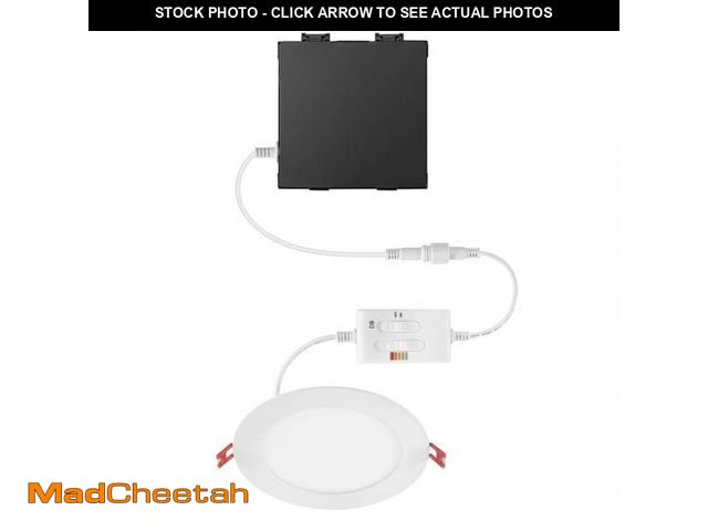Lot 74-12511092 - Commercial Electric Elite Series 6 in. LED DuoBright, 3-Level Lumen Select, Ultraslim Canless Recess...