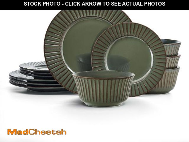 Lot 74-12137180 - Pfaltzgraff Dannie 12 Piece Dinnerware Set, Service for 4, Gray - UNUSED