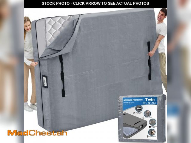 Lot 74-12309910 - Mattress Bags for Moving and Storage, BETU Twin Mattress Protector Waterproof Mattress Cover with 8 ...