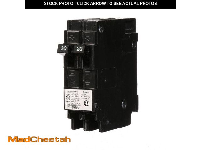 Lot 74-14363513 - Siemens 20 Amp Tandem Single Pole Type QT Circuit Breaker - USED