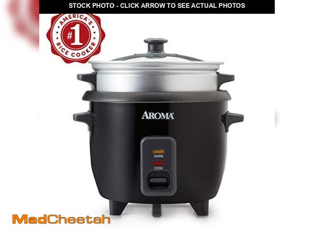 Lot 74-12098015 - Aroma Housewares ARC-363-1NGB 3 Uncooked/6 Cups Cooked Rice Cooker, Steamer, Multicooker, 2-6 cups, ...