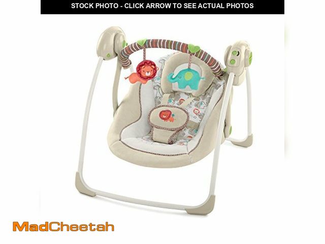 Lot 74-12547071 - Ingenuity Soothe 'n Delight Compact Portable 6-Speed Plush Baby Swing with Music, Folds Easy, 0-9 Mo...