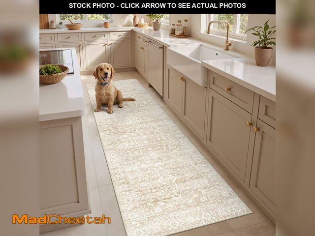 Lot 74-13630218 - Soalmost Washable 2.5'x8' Runner Rugs for Hallway, Kitchen Runner Rugs with Rubber Backing Vintage N...