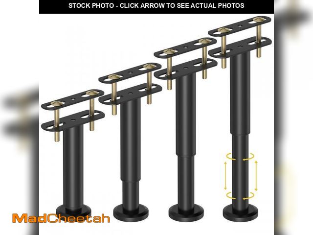 Lot 74-11558992 - Wlrrcwdttc 4 Pcs Adjustable Height Bed Support Legs 7.08-12.6 inch, Bed Frame Center Support Legs fo...