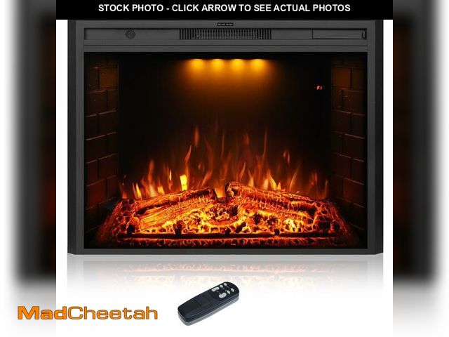 Lot 74-13934699 - Dreamflame 36 inch Electric Fireplace, Wall Fireplace Electric with Remote Control, Realistic Log an...