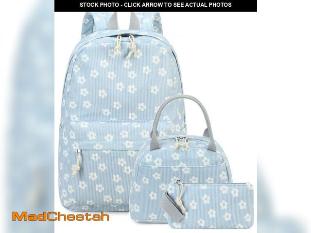 Lot 74-12433776 - Bluboon School Backpack Teens Girls Boys Kids School Book Bags with Lunch Box Pencil Bag - UNUSED
