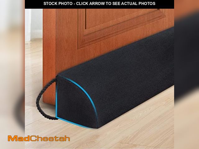 Lot 74-9526272 - HomeProtect Under Door Draft Stopper 36 Inch Triangle Under Door Cold Air Stoppers Black Wind/Breeze...