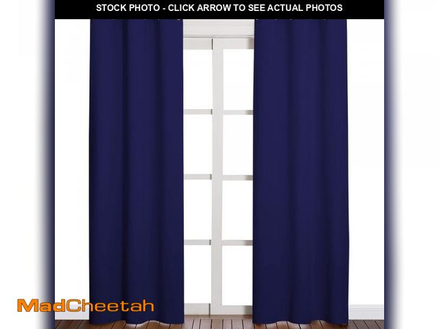 Lot 74-12310844 - NICETOWN Window Treatment Energy Saving Thermal Insulated Solid Grommet Blackout Curtains/Drapes for...