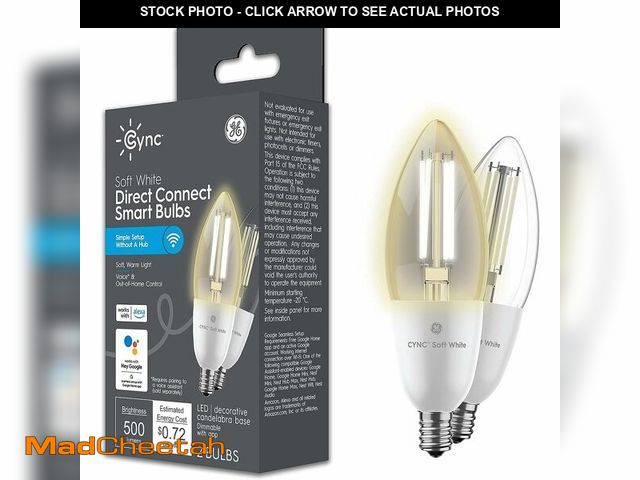 Lot 74-14267497 - GE CYNC Smart LED Light Bulb, B11 Candle Light Bulb, Works with  Alexa and Google Home, WiFi Light, ...