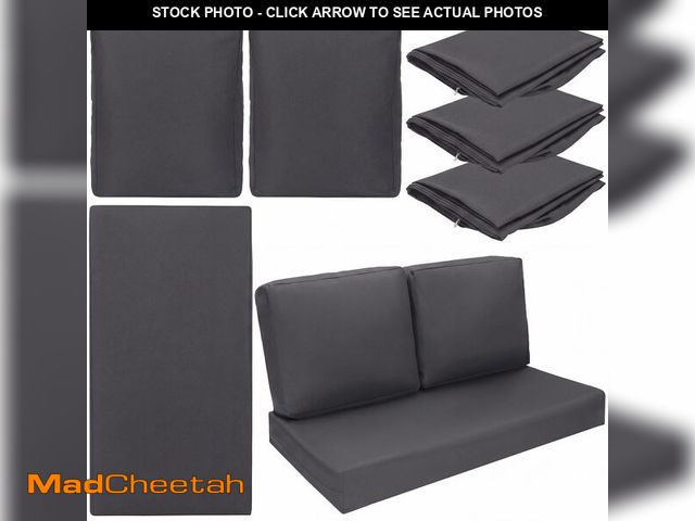 Lot 74-13631796 - Wenqik 3 Pcs Waterproof Cushion Covers(Not Includes Cushion) 48'' x 24'' Outdoor Patio Furniture Sea...