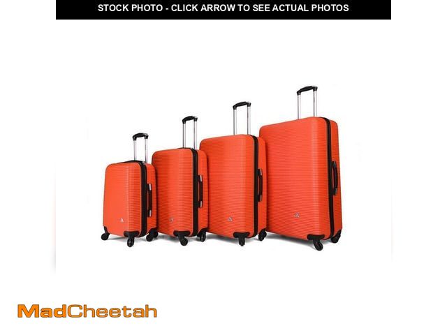 Lot 74-13048139 - *ONE ONLY* InUSA Royal lightweight hardside spinner 4 piece Set 20", 24'', 28", 32" Orange *ONE ONLY...