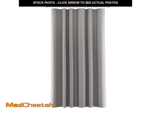 Lot 74-13785244 - Zenna Home 72 in. L x 70 in. W Solid Waterproof Cotton Fabric Shower Curtain Liner in Grey - USED