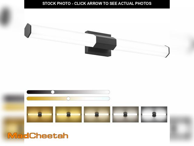 Lot 74-12806131 - SOLFART| Black Bathroom Light Fixtures Bathroom Linear Light Bar 18W 1620LM 2700K-6200K 120V | 5CCT,...