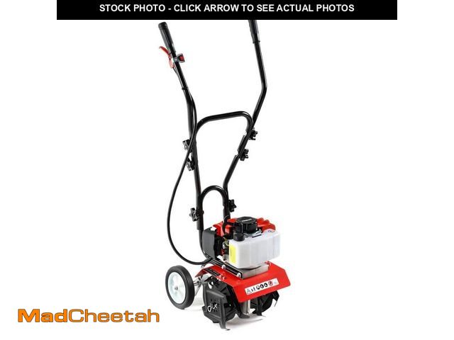 Lot 74-13678144 - RIDGELINE 52cc 2-Stroke Gas Cultivator Garden Tiller, 6 in. Depth, Adjustable Width, Steel Tines, Fl...