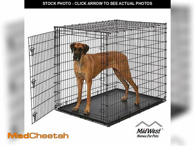 Lot 74-12661013 - Midwest Homes for Pets Ginormous Single Door 54-Inch Dog Crate for XXL Dogs Breeds; Great Dane, Mast...
