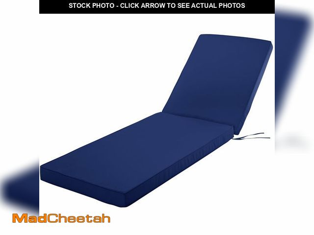 Lot 74-12590509 - chair Cushion for Patio Furniture Lawn Pool Resort Hotel, 72x21x3 Inch,  Navy - UNUSED