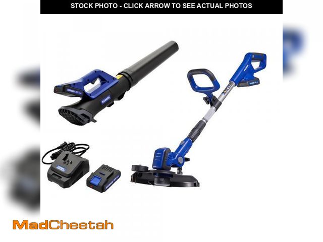 Lot 74-12143724 - WILD BADGER POWER 20V Weed Wacker  Leaf Blower  Wheeled Edger Kit Electric with 2 * 2Ah Battery &amp...