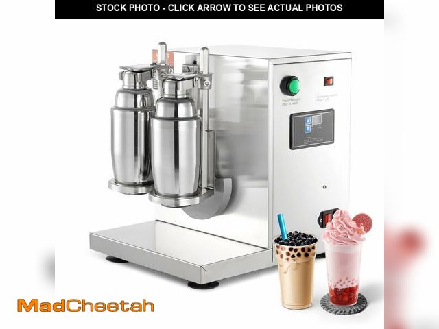 Lot 74-12569893 - VEVOR Milk Tea Shaker, Electric Double Frame Milk Tea Shaker Machine, 0-180s Adjustable Milk Shake M...