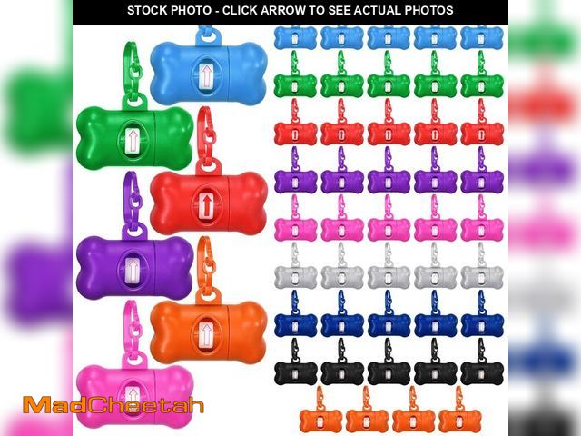 Lot 74-12980305 - Zhehao 50 Pcs Dog Poop Trash Bag Holder Dispenser Plastic Dog Poop Waste Bag Holder for Leash with H...