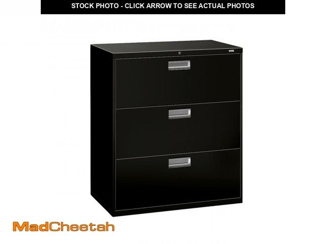 Lot 74-12541183 - HON 3 Drawer Lateral File Cabinet with Lock, Metal Filing Cabinets for Offices, Adjustable Hangrails...