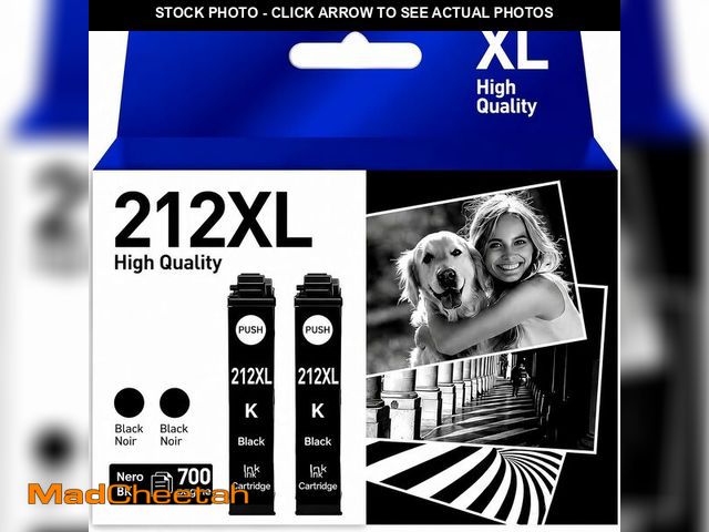 Lot 74-14380523 - for 212XL 212 Black Ink Cartridges Remanufactured Replacement for Epson 212 212XL T212XL T212 Ink Ca...