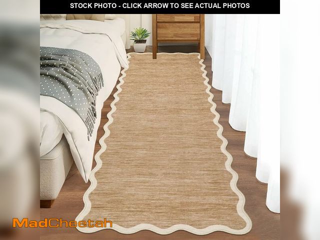 Lot 74-14067299 - GarveeHome Scalloped Washable Runner Rug 2x6 Runner Non Slip Kitchen Rugs Modern Entryway Rug Farmho...