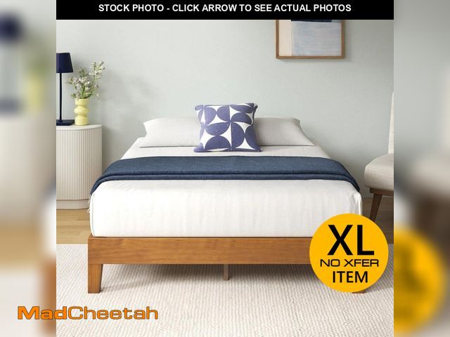 Lot 74-14223833 - best price mattress Solid Brown Wood Frame 12 in. Full Platform Bed - UNUSED