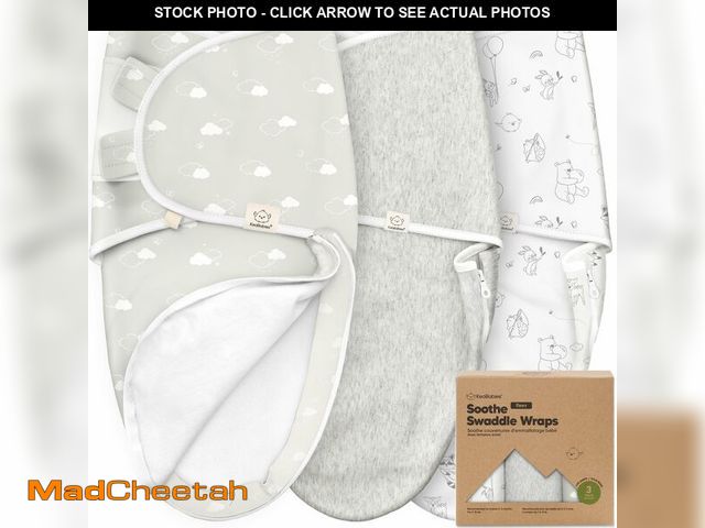 Lot 74-12600629 - Baby Swaddle Sleep Sacks with Zipper - 3-Pack Swaddles for Newborns 0-3 Months, Infant, Baby Girls, ...