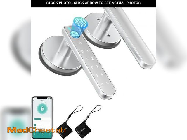 Lot 74-12323764 - BAFUWEIY Fingerprint Door Lock, Fingerprint Door Knob Biometric Door Lock Smart Door Knob with App C...