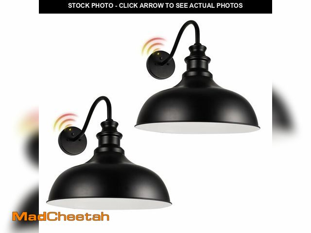 Lot 74-13065534 - Diyel Dusk to Dawn Barn Light Outdoor, 20 Inch Dome Exterior Light Fixture Outside for House, Farmho...