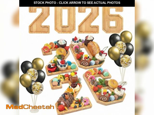 Lot 74-13572767 - Nsoyos 4PCS Wooden Graduation Decorations Number Charcuterie Board Box-(with 14 Balloons) 2026 Charc...