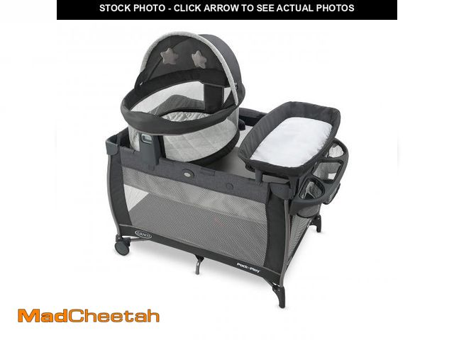 Lot 74-12153509 - Graco Pack n Play Dome LX Playard with Baby Bassinet, Lightweight Portable Crib, Push-Button Fold Tr...
