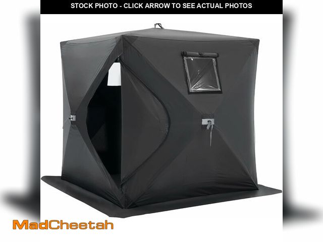 Lot 74-12696831 - VEVOR Portable Pop-Up Fishing Tent, 24 sq ft Ice Shelter - Hub-Style for Winter Fishing - Waterproof...