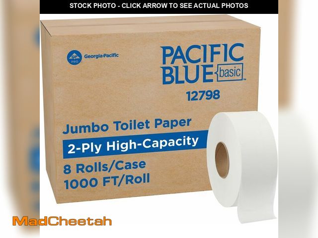 Lot 74-14304898 - Georgia-Pacific Pacific Blue Basic 2-Ply Jumbo Jr. 9" Toilet Paper by GP PRO (Georgia-Pacific), 1279...