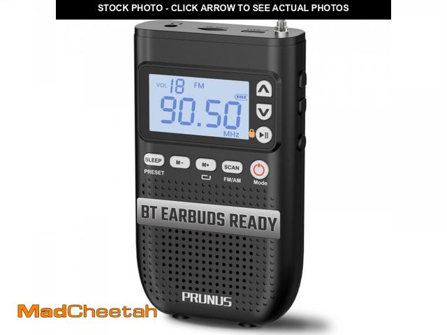 Lot 74-12119862 - PRUNUS J-618 Portable Radio AM FM to Bluetooth Earphone, as Bluetooth Speaker, 2000mah Rechargeable ...