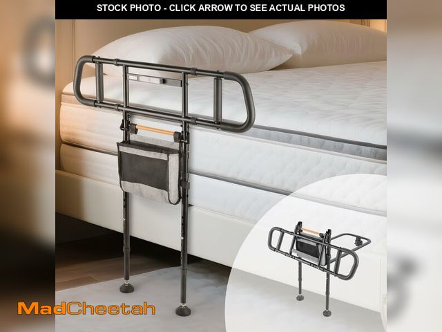 Lot 74-13718079 - NIMOOD C5 Pro Bed Rails for Elderly Adults Safety - Foldable Bed Assist Rail with Adjustable Height,...