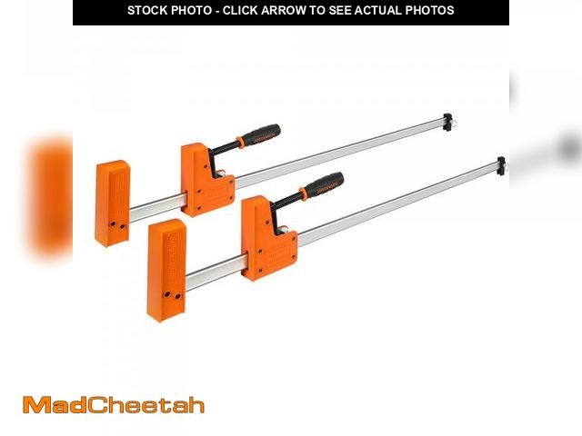 Lot 74-12175505 - JORGENSEN 36-inch Bar Clamps, 90ÃÂ°Cabinet Master Parallel Jaw Bar Clamp Set, 2-pack - UNUSED