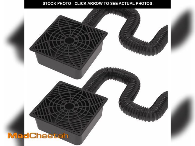 Lot 74-14143373 - 2 Pack Gutter Downspout Extensions,Catch Basin Low Profile Downspout Extender | No Deep Dig Catch Ba...