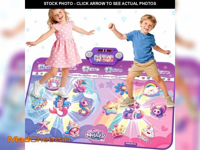Lot 74-14211651 - MUZREES Dance Mat, Dance Pad Toy with LED Lights, 2 Players Unicorn Dance Pad for Kids, Birthday Par...