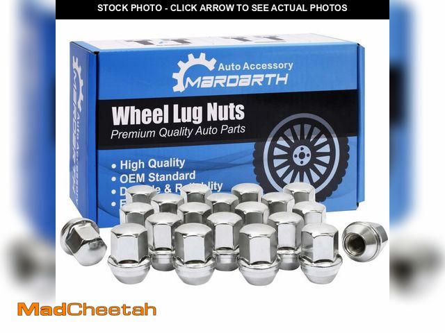 Lot 74-12977640 - Set of 20, 14x1.5 Wheel Lug Nut Chrome 1.5 Inch Compatible with OEM Factory Camaro Corvette Equinox ...