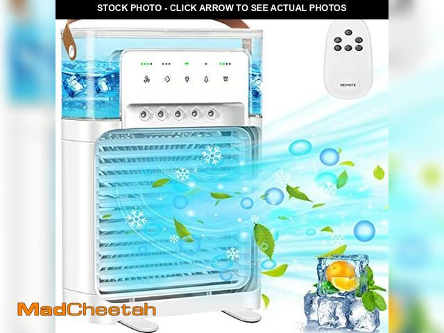 Lot 74-8382569 - SUMLGT Portable Air Conditioner - Upgraded AC Personal Quiet Cooler with Remote Control,Desktop Mist...