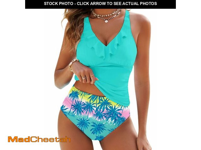 Lot 74-14266500 - Dridreo High Waisted Tummy Control Tankini Bathing Suits for Women Swimwear Slimming Built in Bra 20...